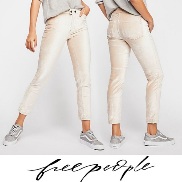 Free People Pants - Free People Sweet Jane Velvet Skinny Jeans Pants